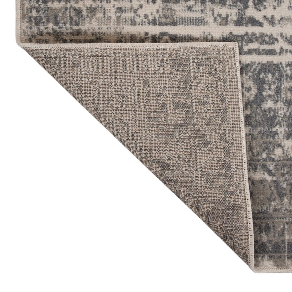 10' X 14' Gray And Ivory Medallion Area Rug