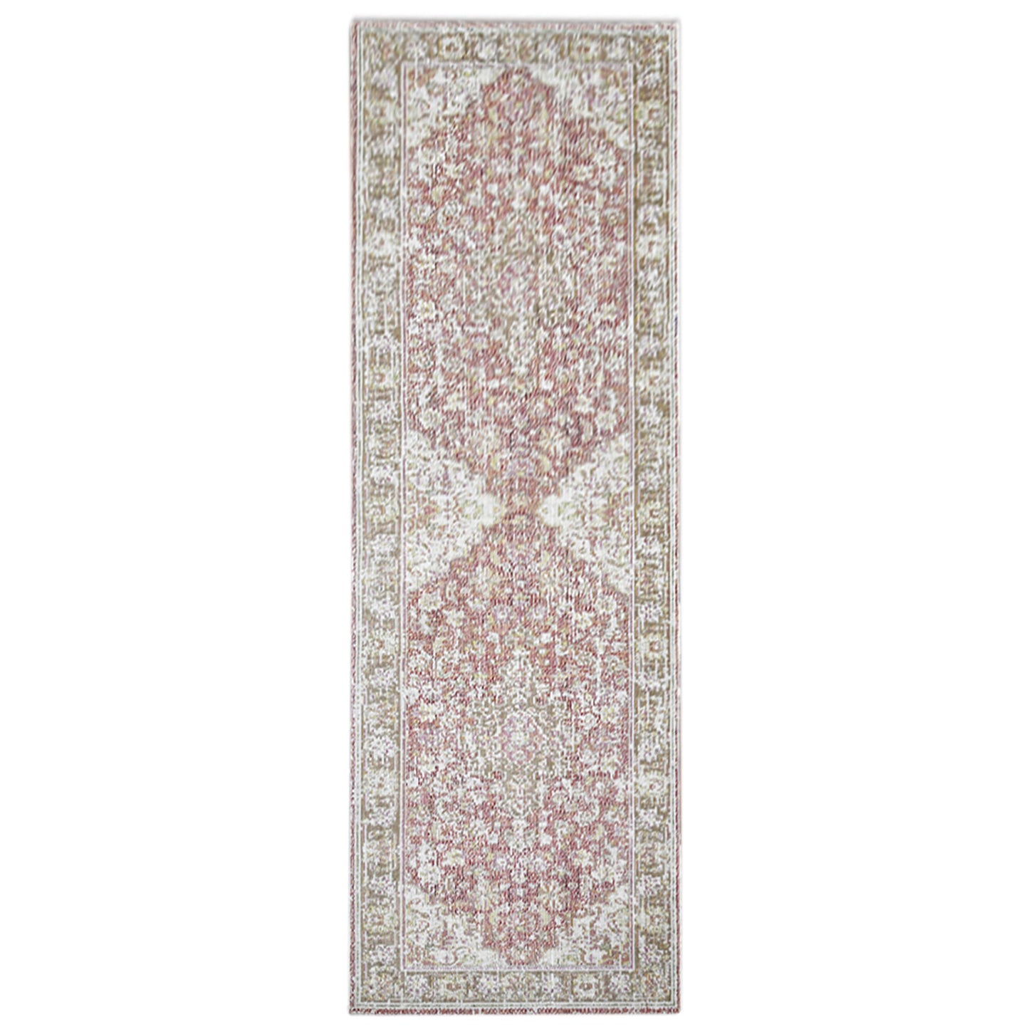 5' X 8' Sage And Gray Medallion Area Rug