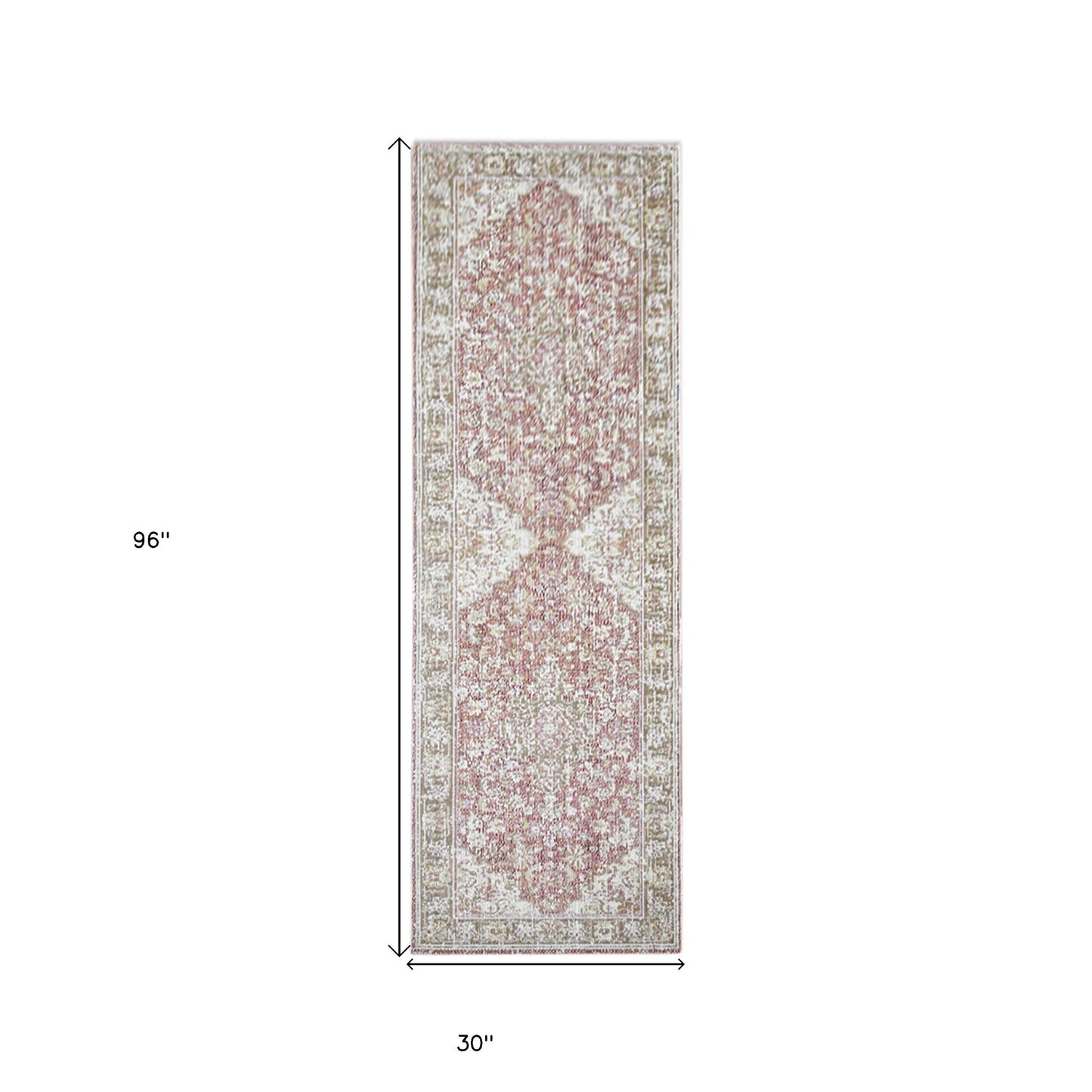 5' X 8' Sage And Gray Medallion Area Rug