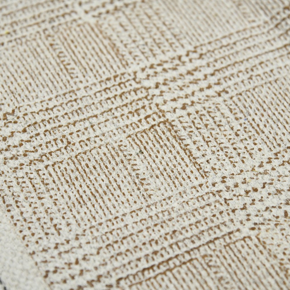 3' X 5' Gray And Brown Striped Flatweave Handmade Distressed Area Rug With Fringe