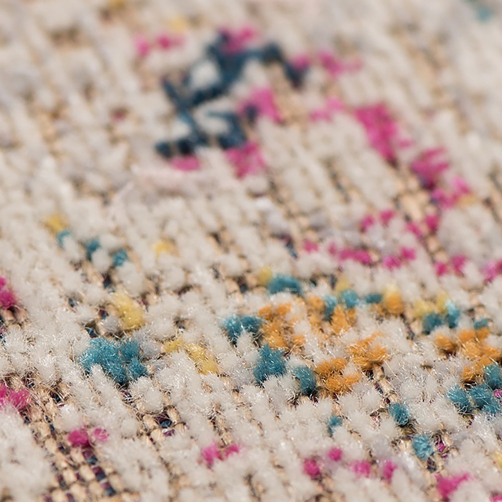 10' X 14' Ivory And Yellow Oriental Distressed Area Rug