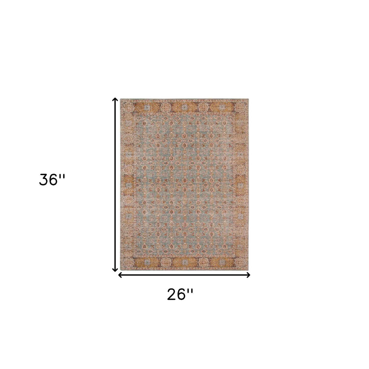 9' X 12' Teal Red And Orange Floral Area Rug