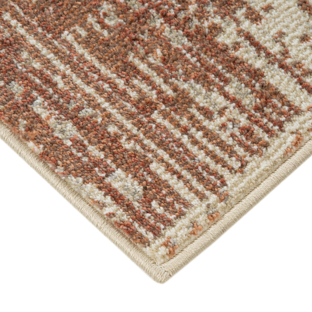 2' X 3' Sand And Ivory Geometric Area Rug