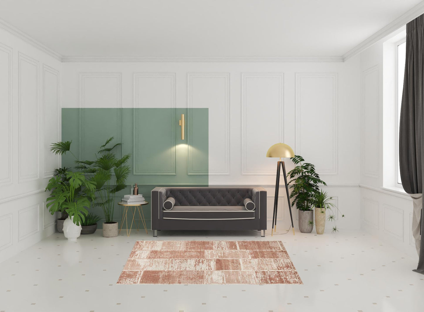 2' X 3' Sand And Ivory Geometric Area Rug