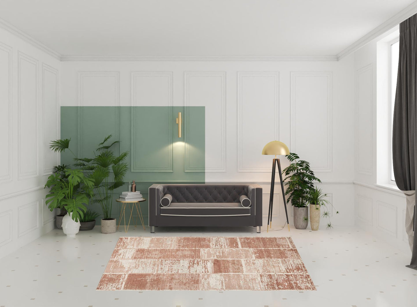 2' X 3' Sand And Ivory Geometric Area Rug