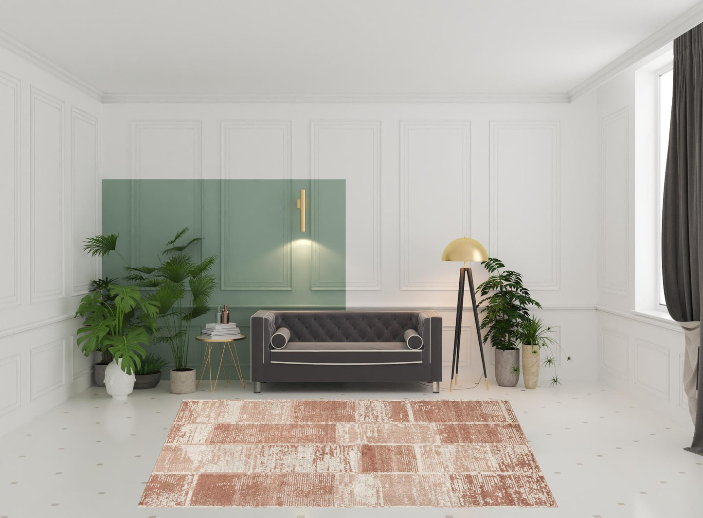 2' X 3' Sand And Ivory Geometric Area Rug