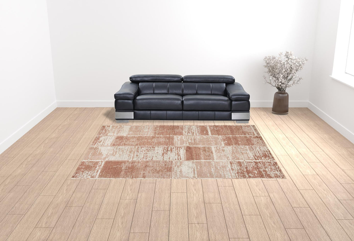2' X 3' Sand And Ivory Geometric Area Rug