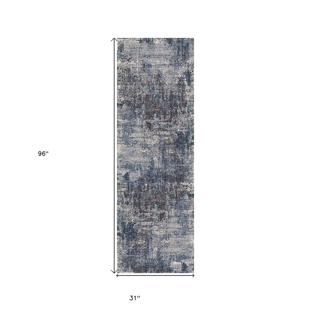 2' X 3' Ivory And Gray Abstract Area Rug
