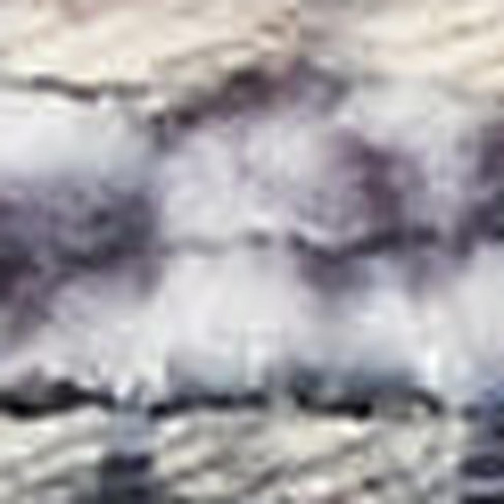 10' Blue and Ivory Floral Power Loom Distressed Washable Runner Rug