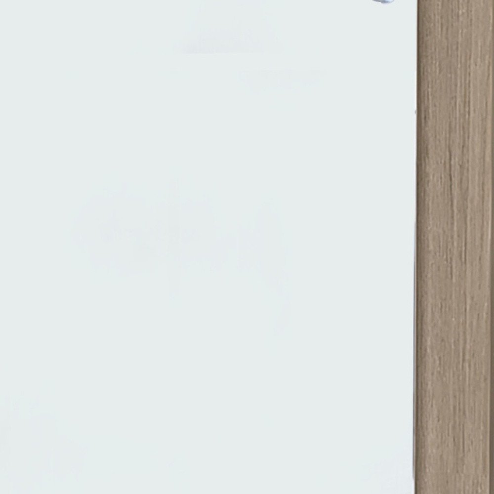 28" Brown Wood Framed Accent Mirror