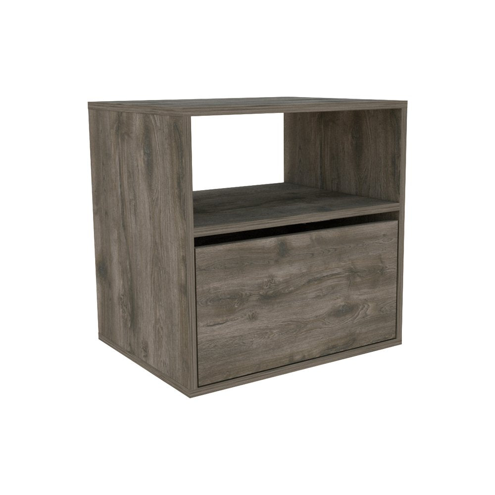 21" Brown Wood Nightstand