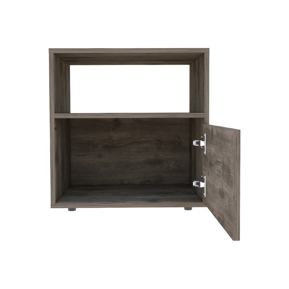 21" Brown Wood Nightstand