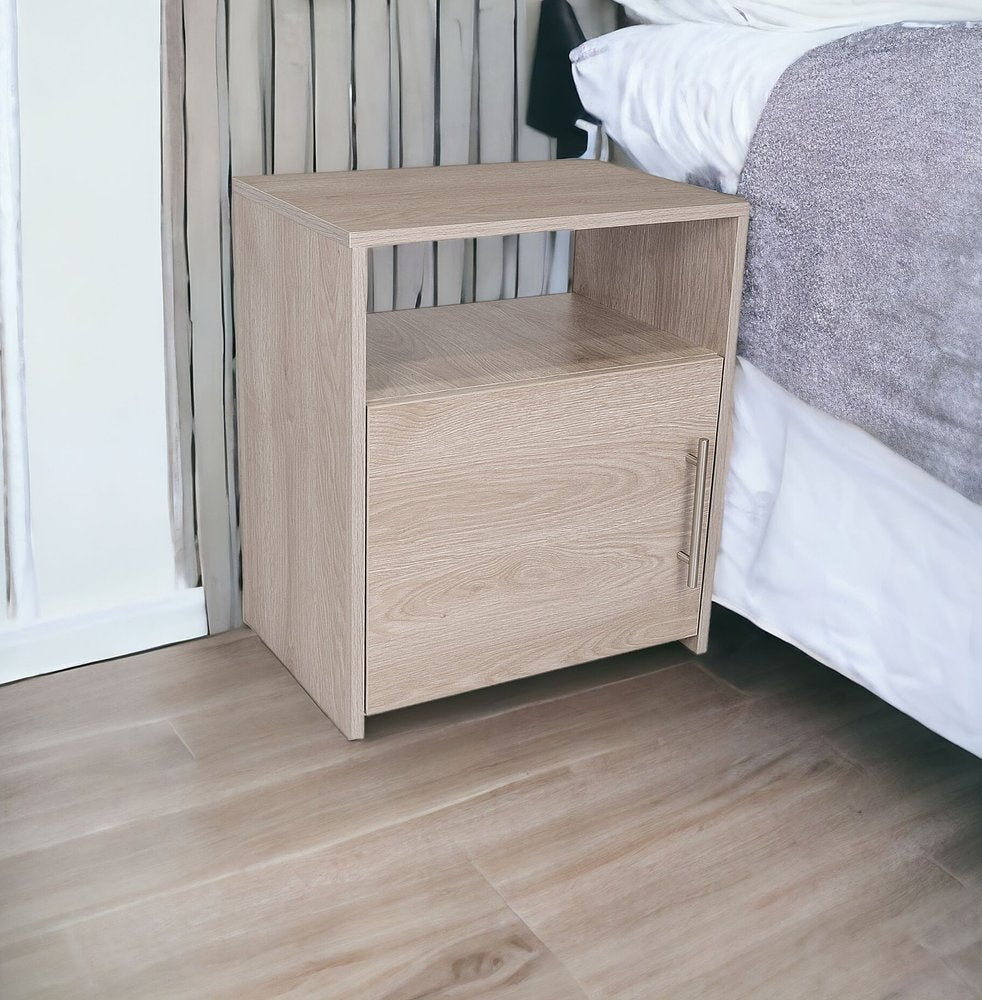 23" Gray Wood Nightstand