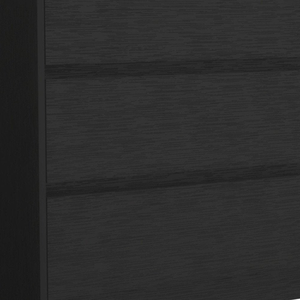 34" Black Three Drawer Dresser