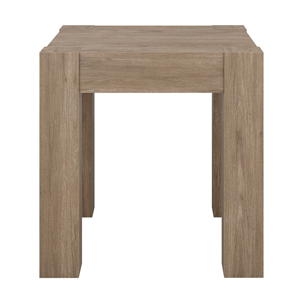 22" Gray Wood Square End Table