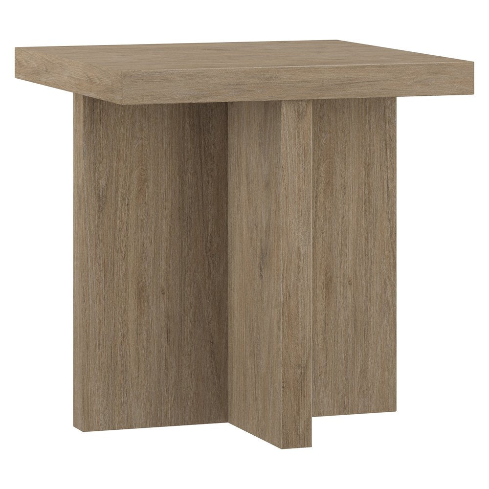 22" Gray Wood Square End Table