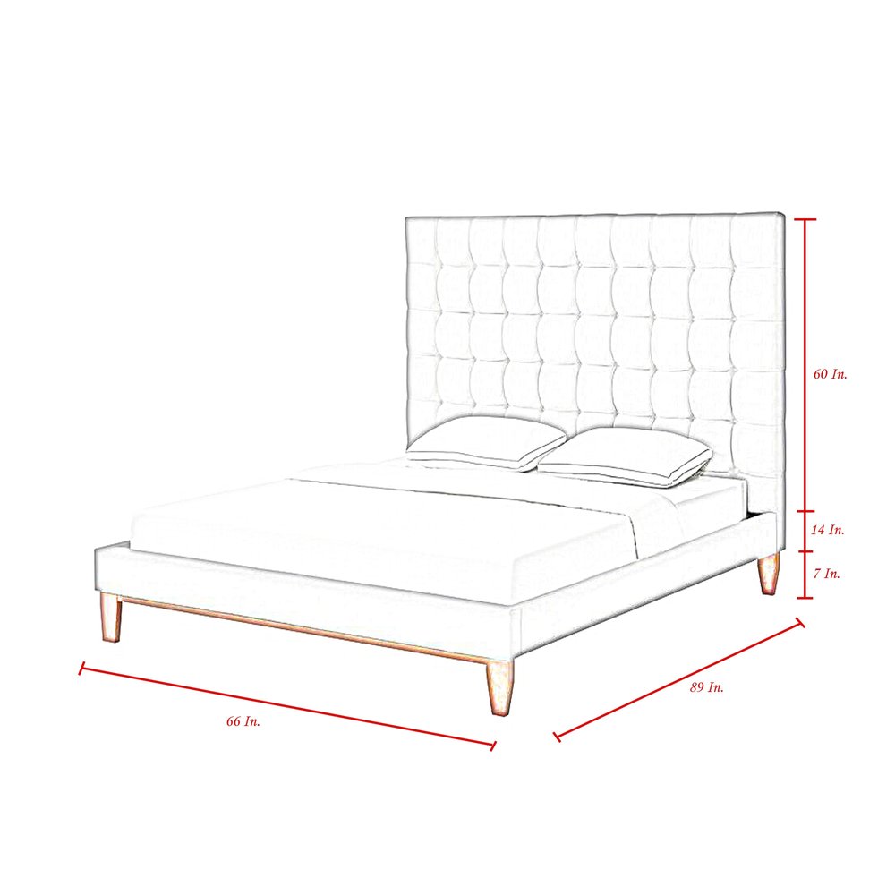 Blush Solid Wood Queen Tufted Upholstered Velvet Bed