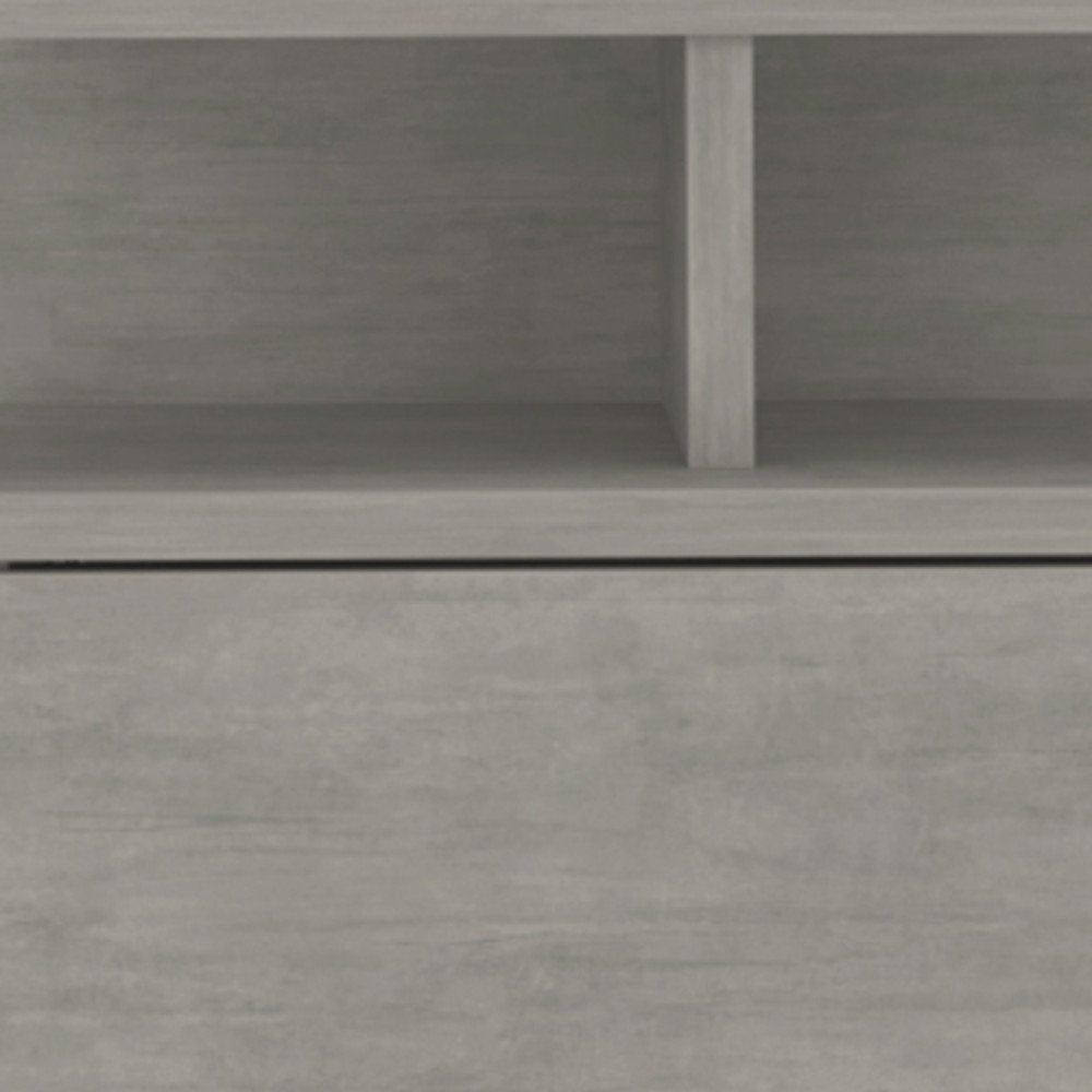 13" Gray Wood One Drawer Floating Nightstand