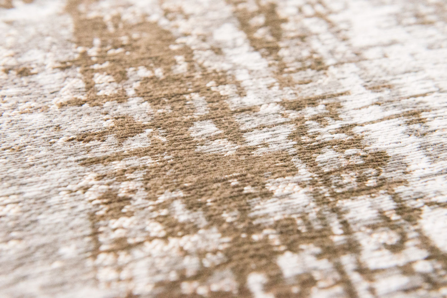 5' Gray and Beige Round Abstract Non Skid Area Rug