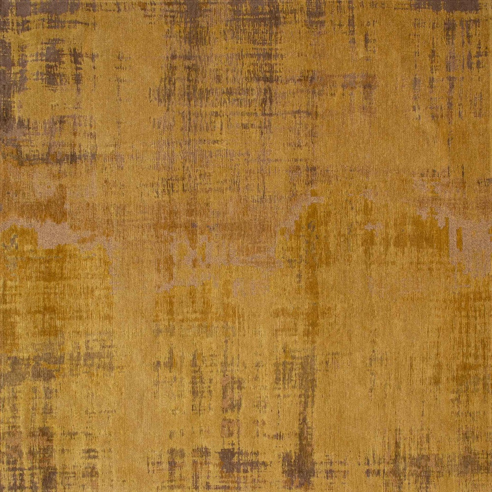6' X 8' Yellow and Brown Abstract Non Skid Area Rug