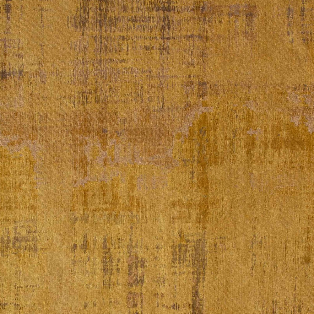 7' X 9' Yellow and Brown Abstract Non Skid Area Rug