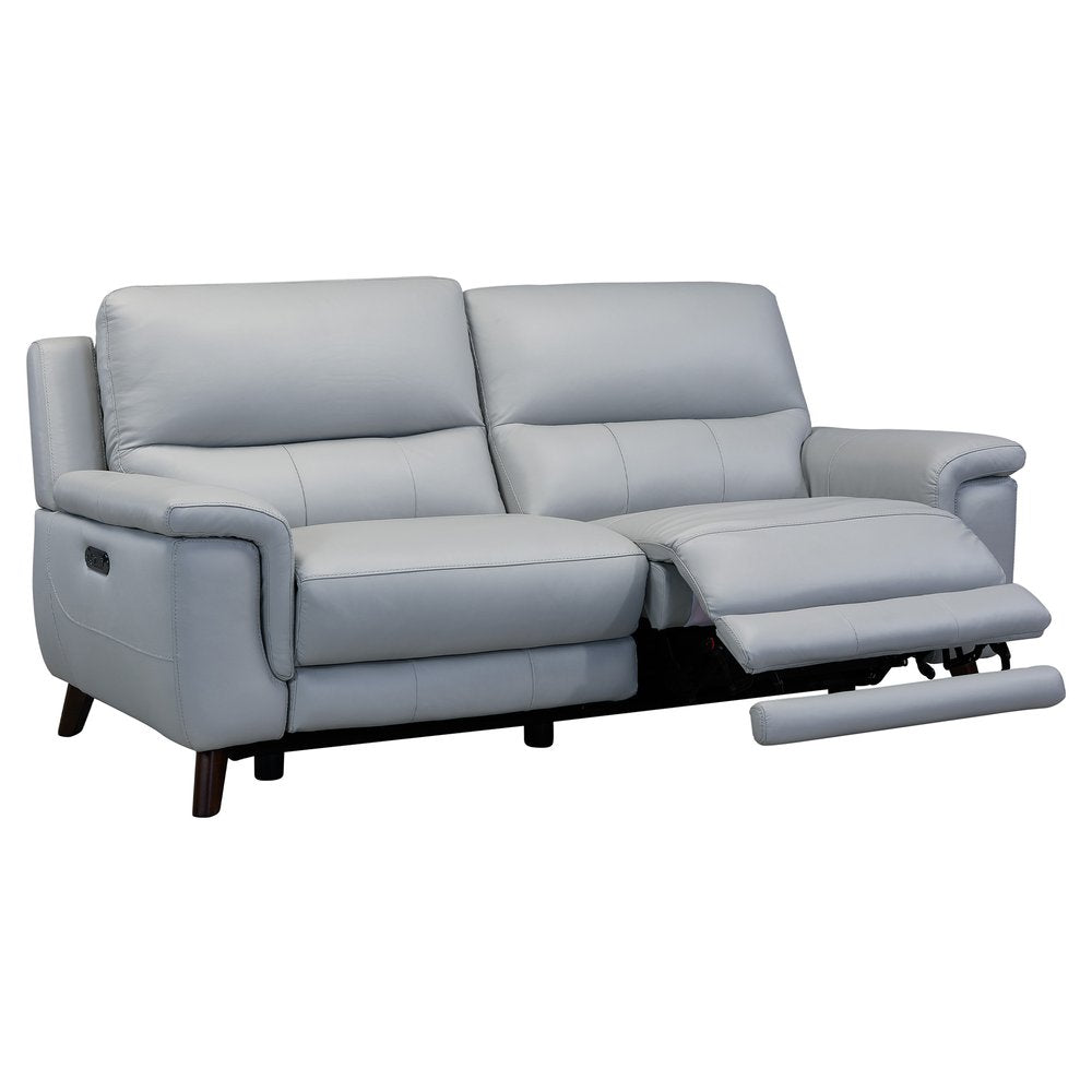 Three Piece Indoor Gray Leather Six Person Seating Set