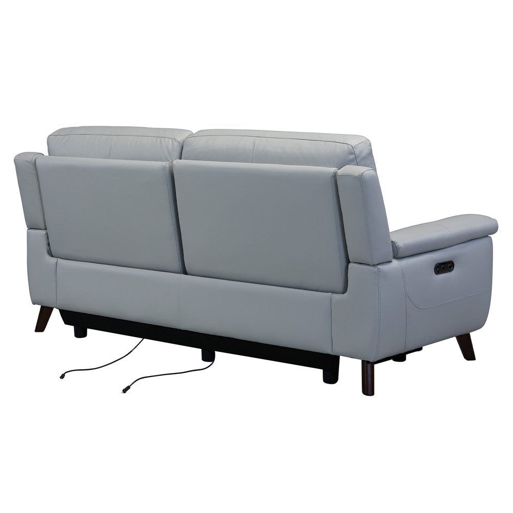 Three Piece Indoor Gray Leather Six Person Seating Set