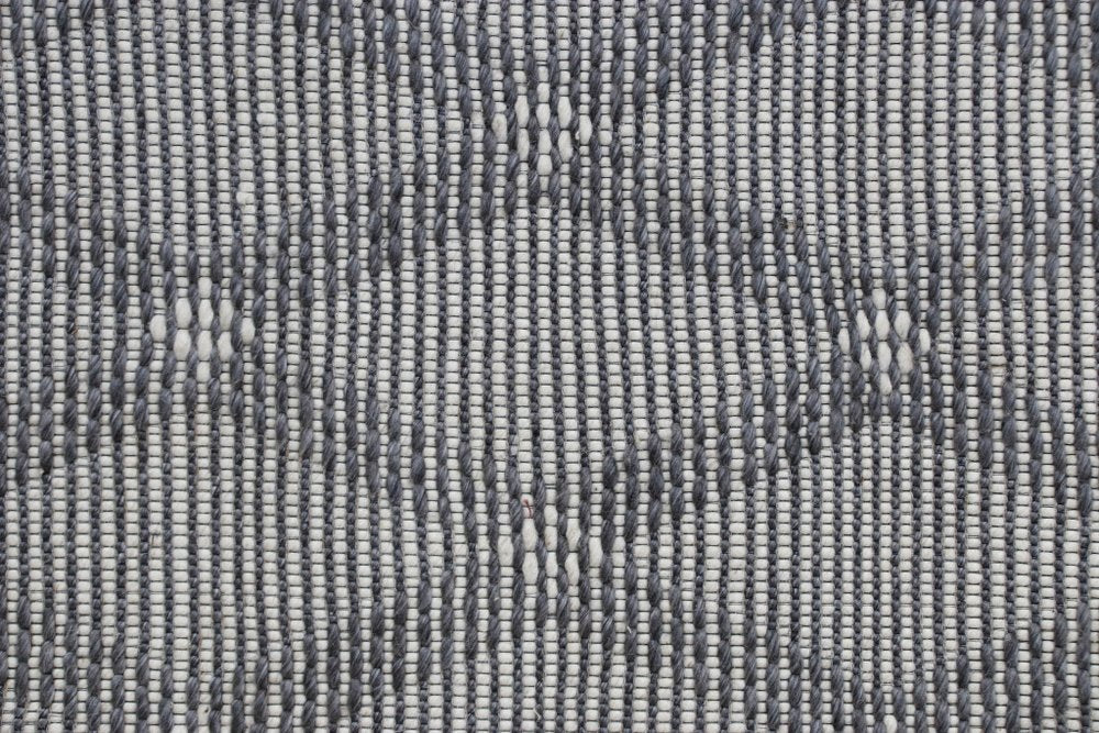 10' X 14' Blue and Ivory Wool Geometric Hand Woven Area Rug