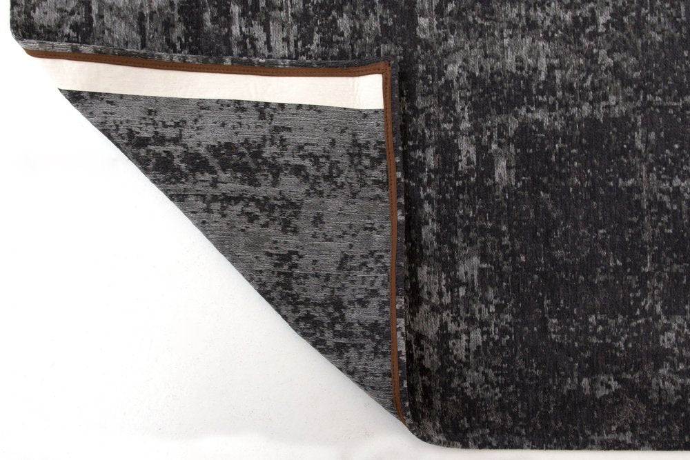 10' Black And Gray Chevron Runner Rug