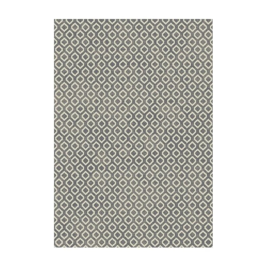 5' X 8' Beige and Gray Geometric Area Rug