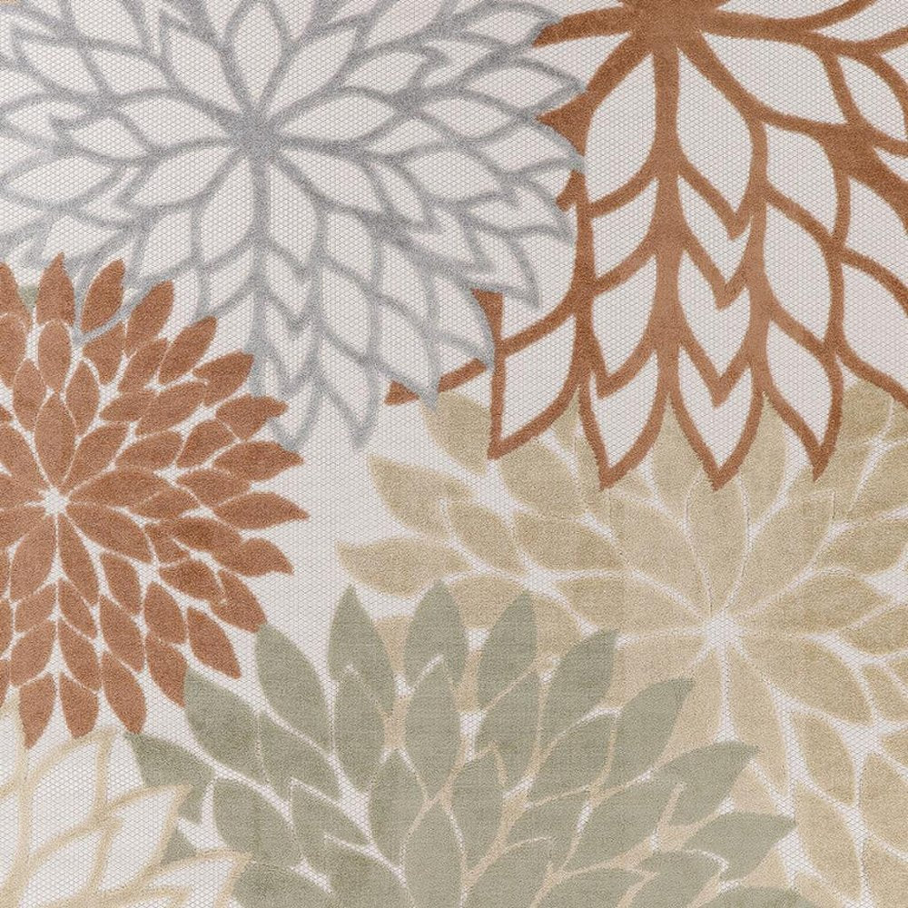 4' X 6' Brown Geometric Distressed Area Rug