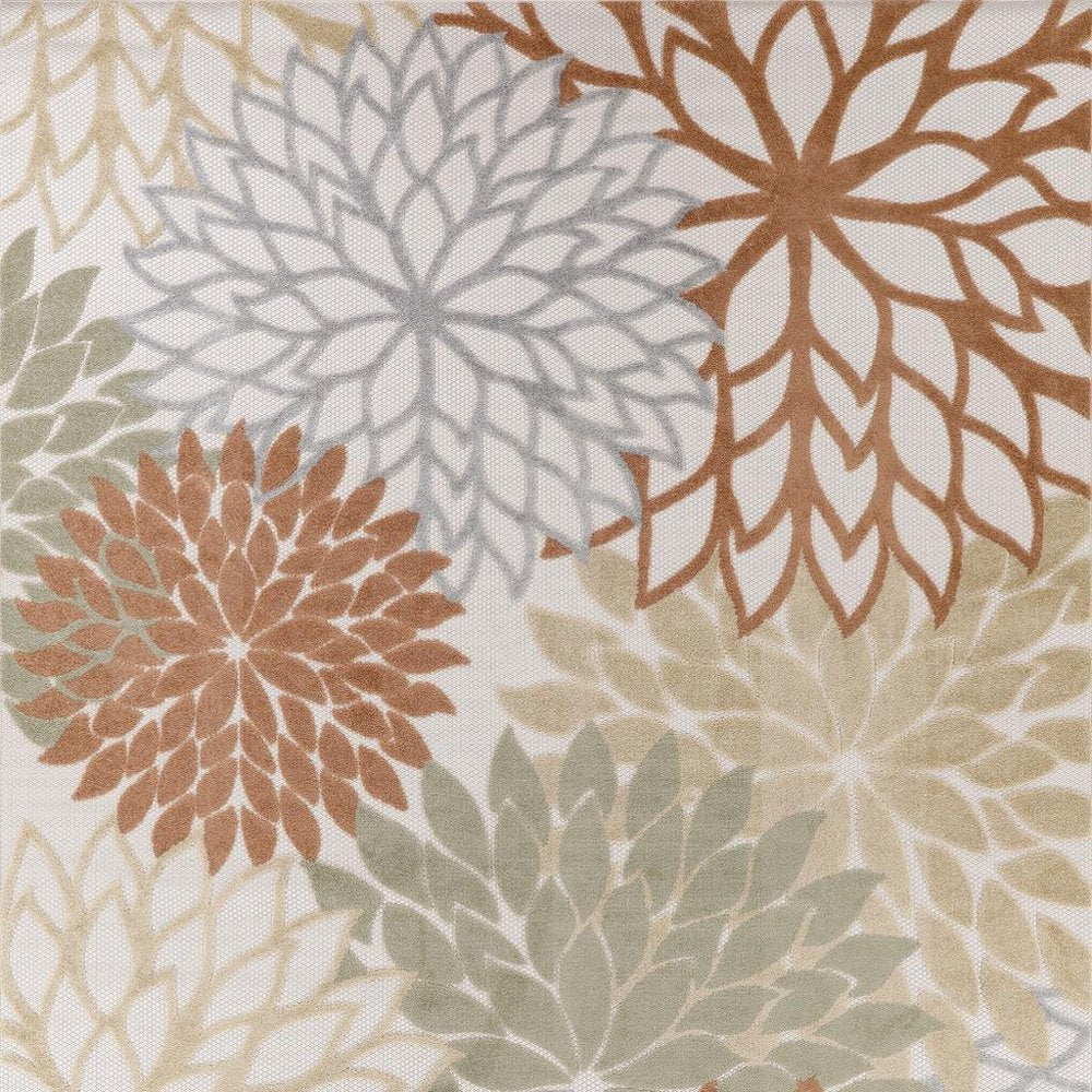 4' X 6' Brown Geometric Distressed Area Rug