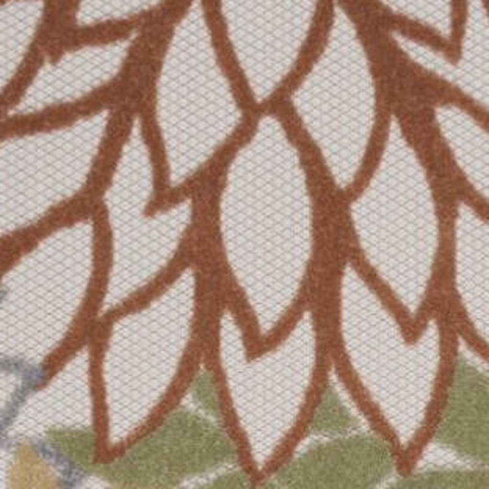 9' X 12' Cream Abstract Distressed Area Rug