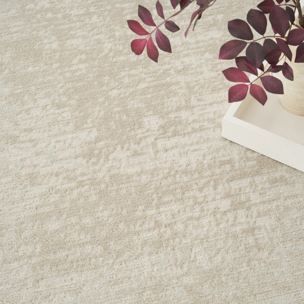 9' X 12' Cream Abstract Area Rug