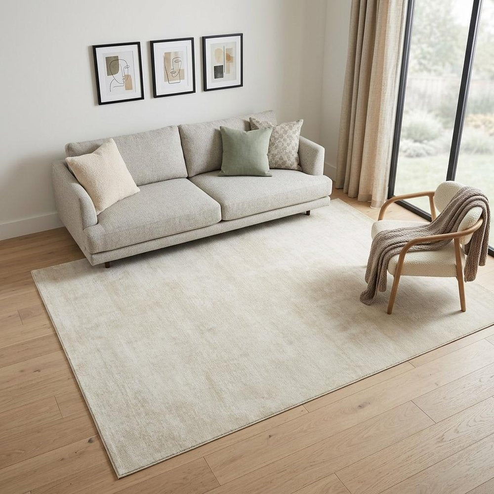 5' X 7' Cream Abstract Area Rug