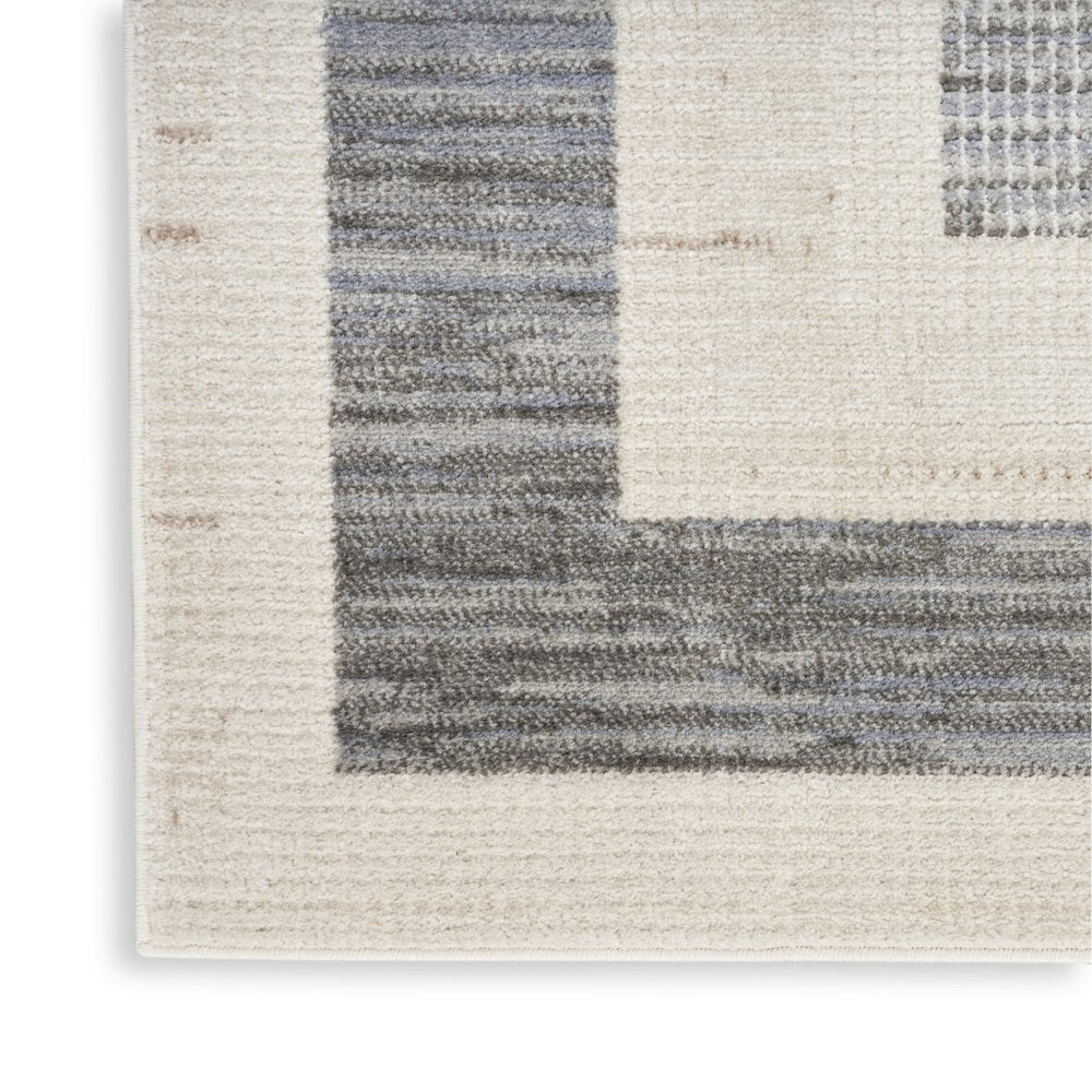 4' X 6' Gray Geometric Area Rug