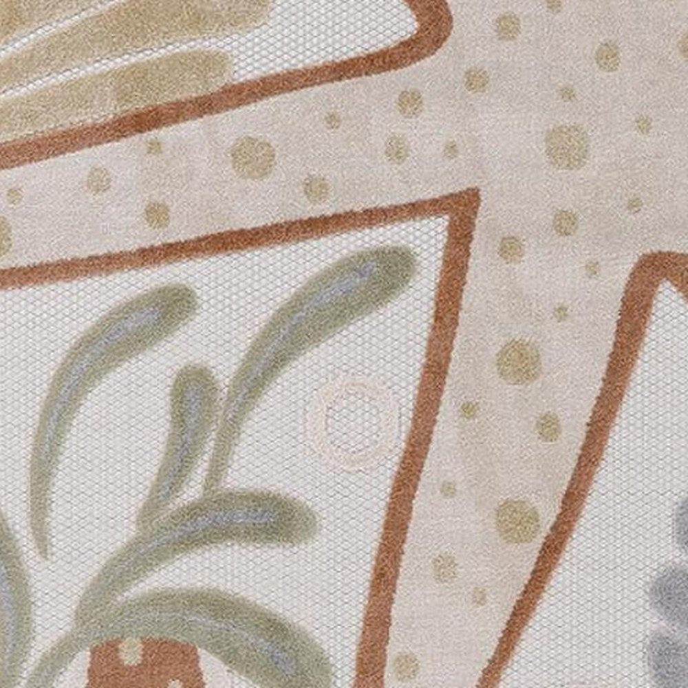 4' X 6' Brown Geometric Distressed Area Rug