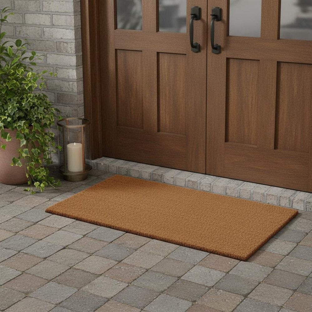 24" X 48" Natural Coir Solid Color Outdoor Door Mat