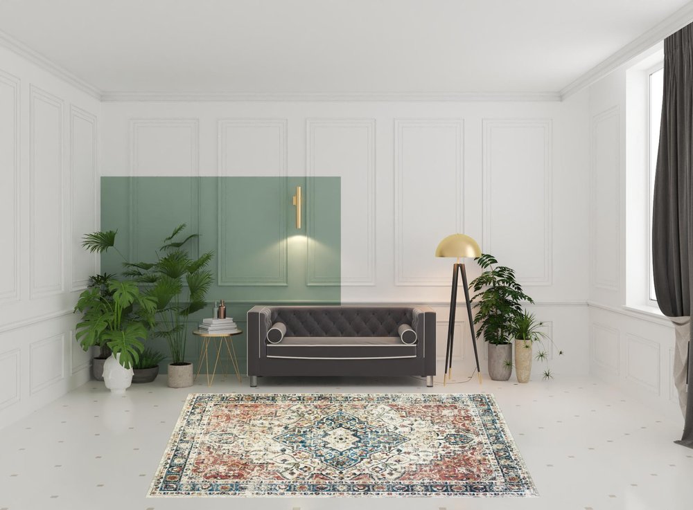8' X 10' Beige Oriental Distressed Area Rug With Fringe