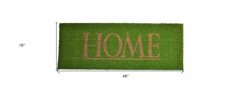 18" X 48" Green Coir Home Outdoor Door Mat