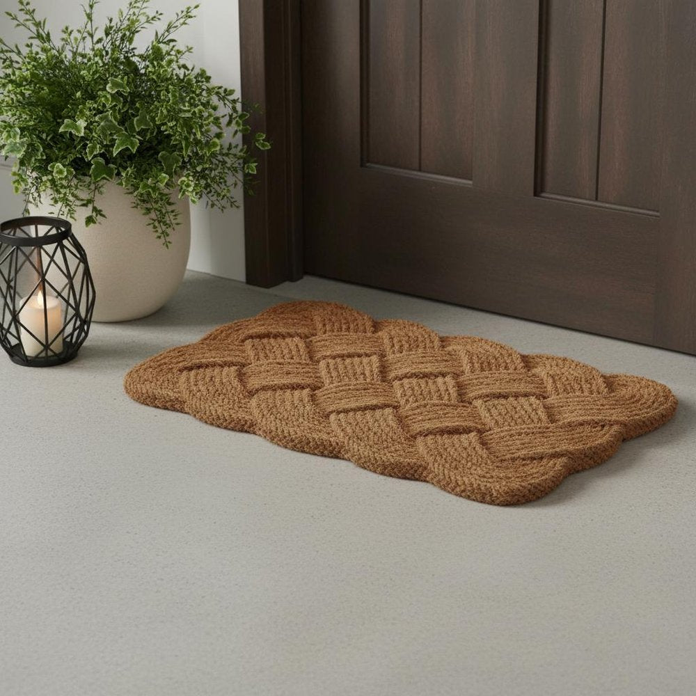 18" X 30" Brown Coir Weave Outdoor Door Mat