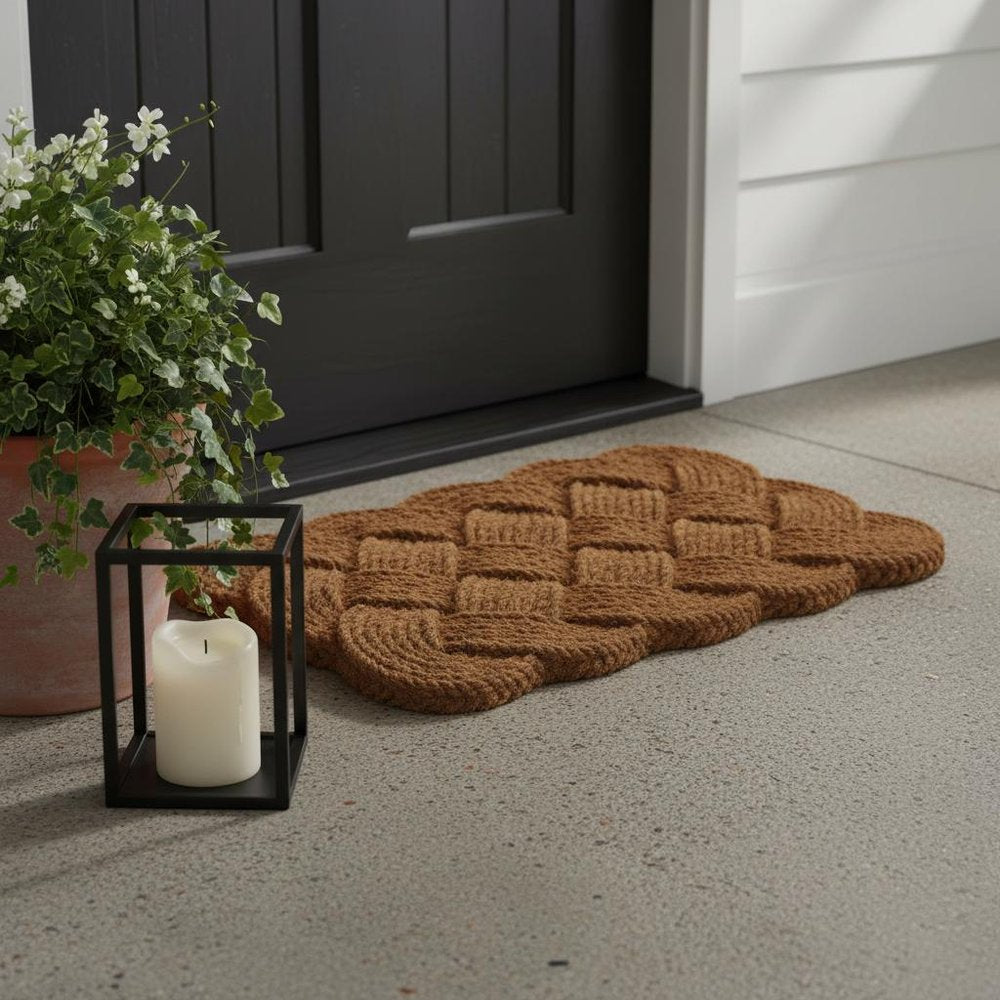 24" X 37" Brown Coir Weave Outdoor Door Mat