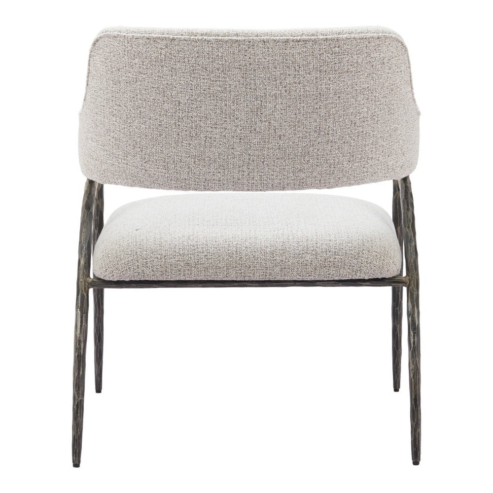 28" Gray And Black Upholstered Arm Chair