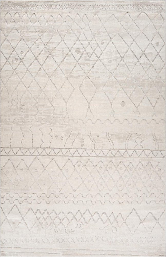 4' X 6' Gray and Beige Abstract Distressed Area Rug