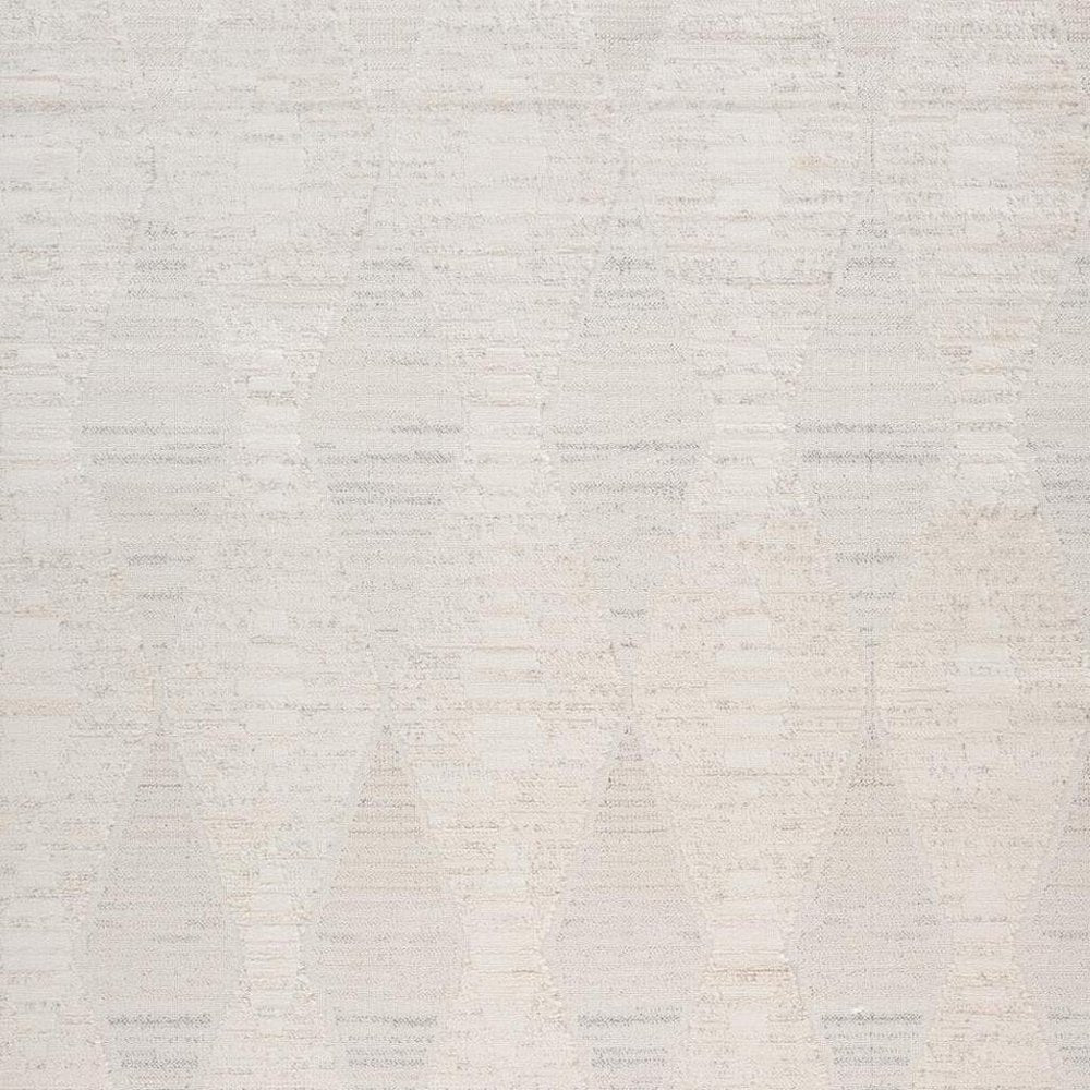 7' X 10' Cream and Beige Geometric Distressed Area Rug