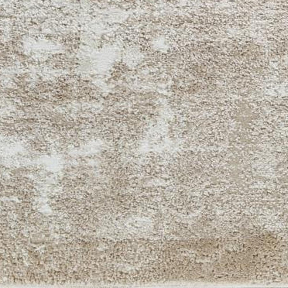 4' X 6' Cream and Beige Abstract Distressed Area Rug