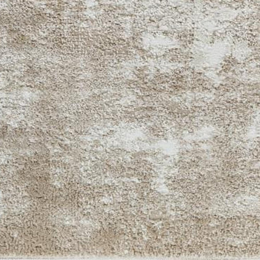 5' X 8' Cream and Beige Abstract Distressed Area Rug