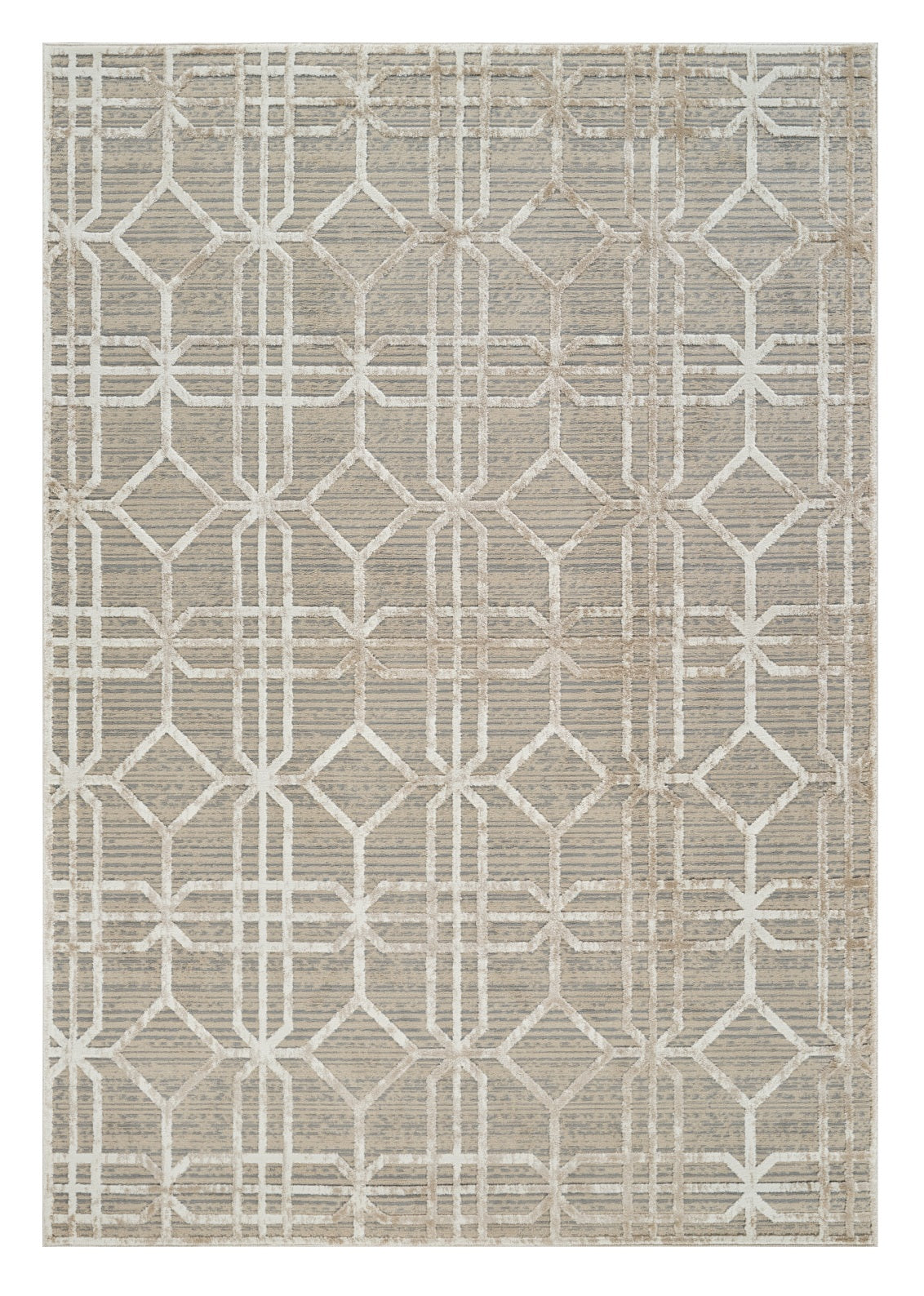 4' X 6' Beige and Brown Abstract Distressed Area Rug