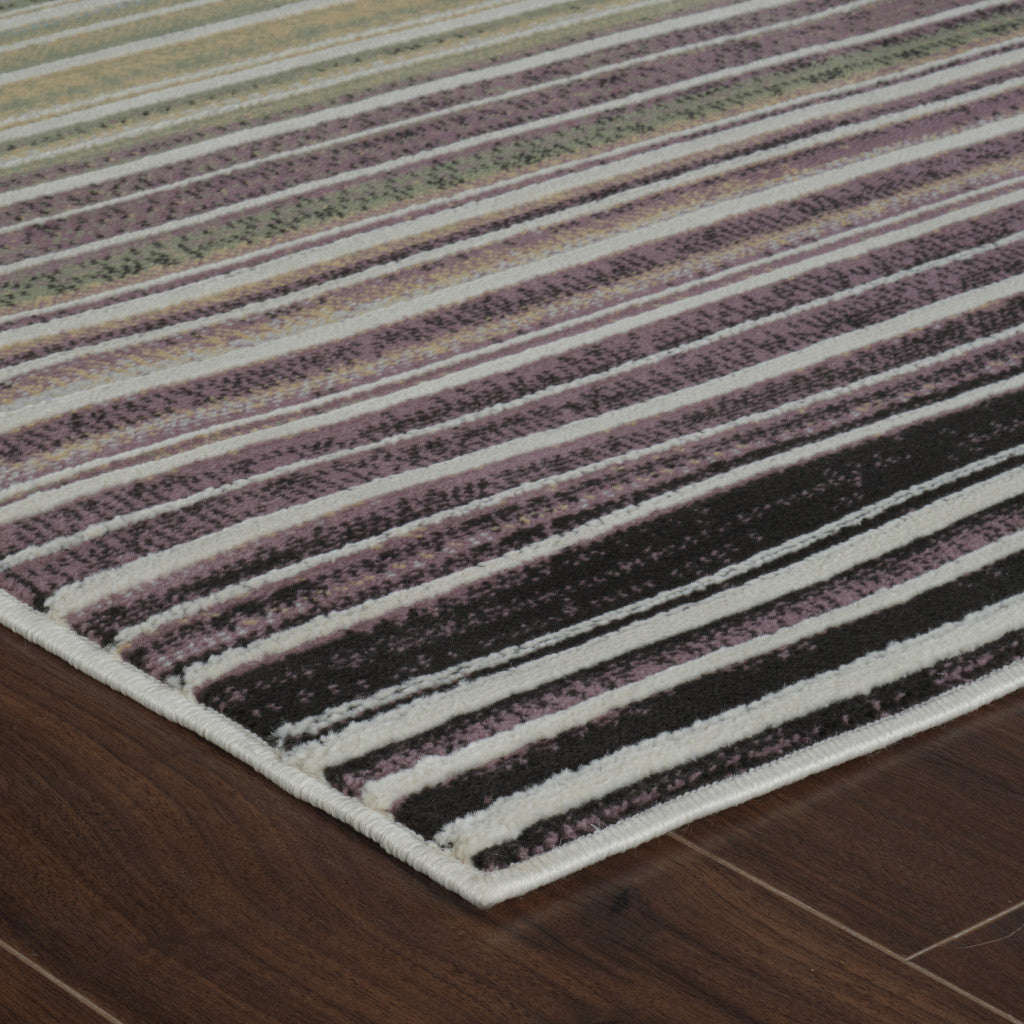 8' X 11' Beige and Blue Abstract Distressed Area Rug