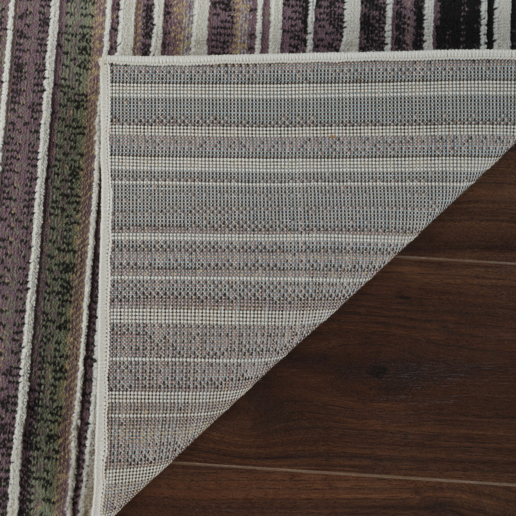 8' X 11' Beige and Blue Abstract Distressed Area Rug